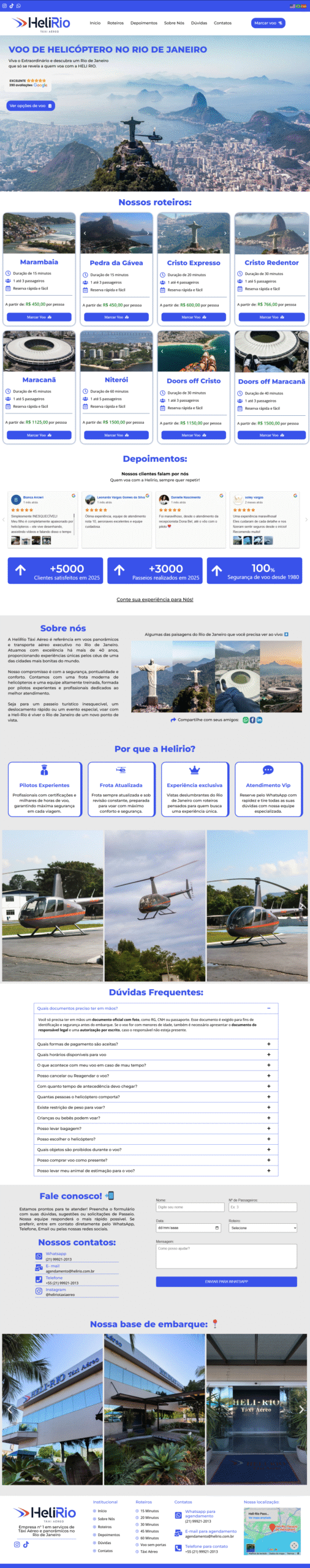 Prévia do site